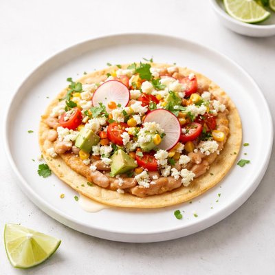 Image of Light Bean and Cheese Tostada