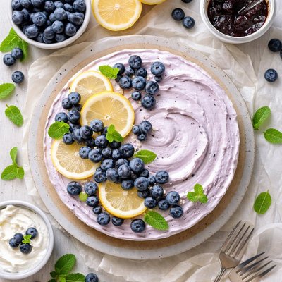 Image of Light Blueberry Dessert