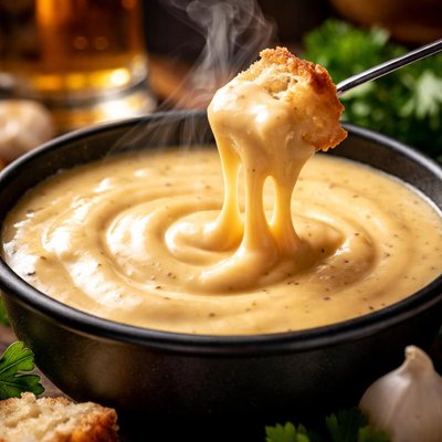 Image of Light Cheddar and Ale Fondue Cheese Sauce