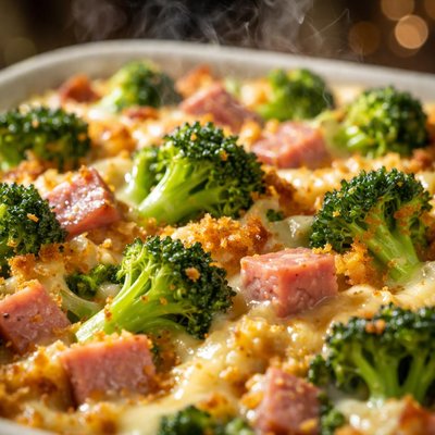 Image of Light Er Ham and Broccoli Casserole