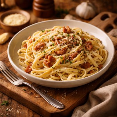 Image of Light Linguine Carbonara