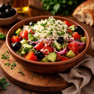 Image of Light Summer Salad Bulgarian Shopska Salata