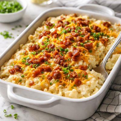 Image of Light Twice Baked Potato Casserole