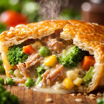 Image of Light Veggie and Tuna Pie