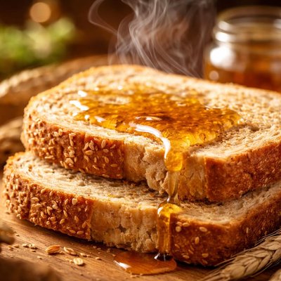 Image of Light Wheat Bread with Honey