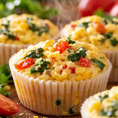 Image of Lightened Scrambled Egg Muffins