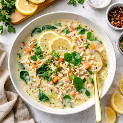 Image of Lightened Up Lemon Chicken Velvet Soup