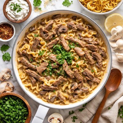 Image of Lighter Beef Stroganoff