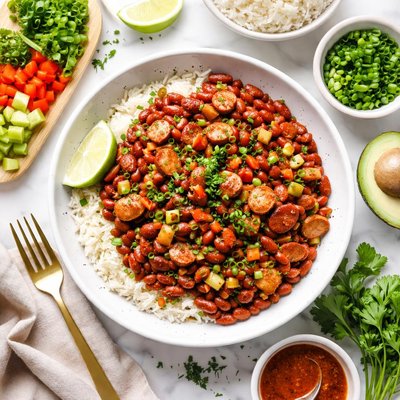 Image of Lighter Cajun Red Beans and Rice