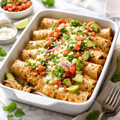Image of Lighter Chicken Enchiladas