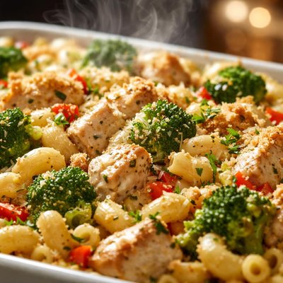 Image of Lighter Chicken Macaroni Casserole