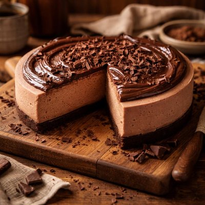 Image of Lighter Chocolate Cheesecake