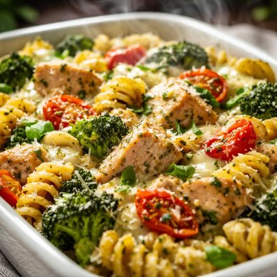 Image of Lighter Fare Turkey Pesto Casserole