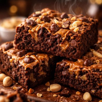 Image of Lighter Peanut Butter Chocolate Chip Brownies