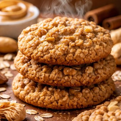 Image of Lighter Whole Wheat Peanut Butter Oatmeal Cookies