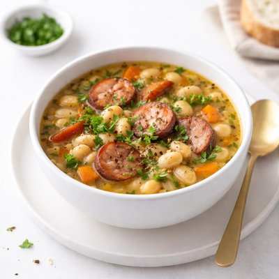 Image of Lima Bean and Kielbasa Soup Crock Pot