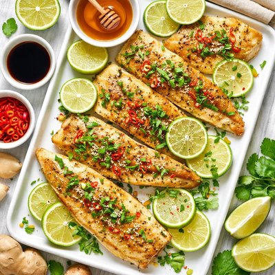 Image of Lime and Ginger Fish Fillets