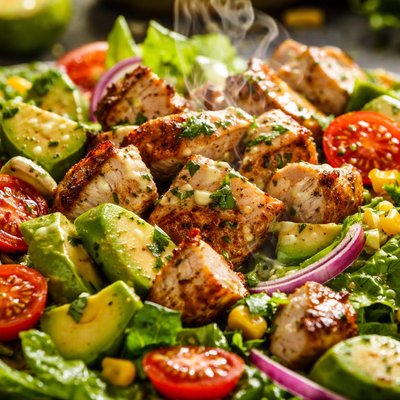 Image of Lime Chicken Avocado Salad