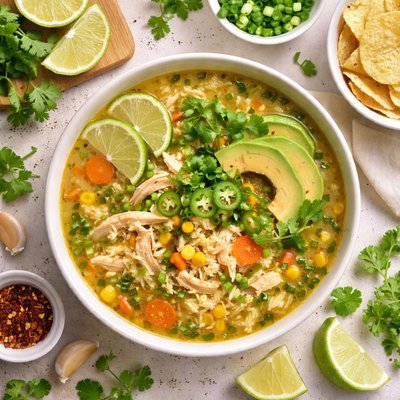 Image of Lime Chicken Rice Soup