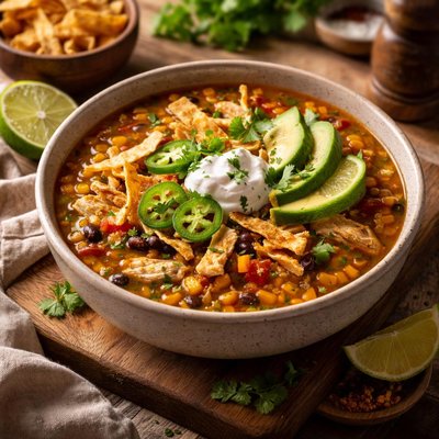 Image of Lime Chicken Tortilla Soup