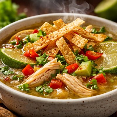 Image of Lime Soup with Tortilla Strips and Chicken