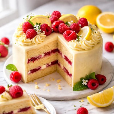 Image of Limoncello Raspberry Torte