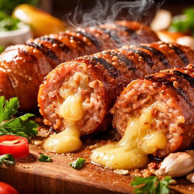 Image of Linguica Con Queso Cheese Grilled Sausage