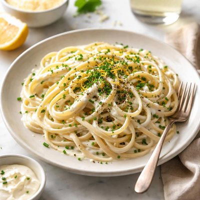 Image of Linguine in Sour Cream and Chive Sauce
