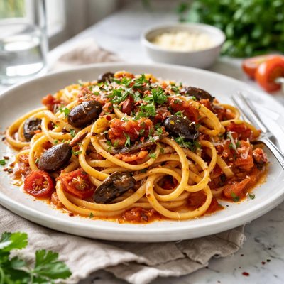 Image of Linguine Puttanesca Sauce Raw