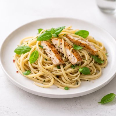 Image of Linguine with Chicken Garlic and Basil