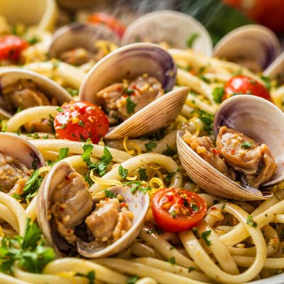 Image of Vegetarian Linguine with Clams