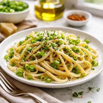 Image of Linguine with Green Onions