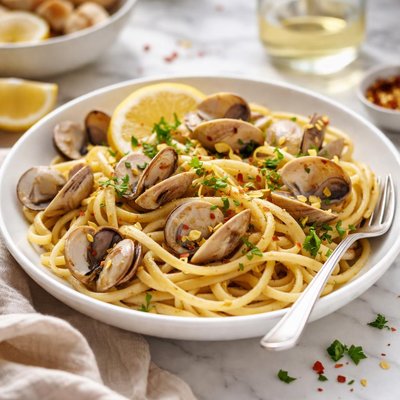 Image of Linguine with Lemon Clam Sauce