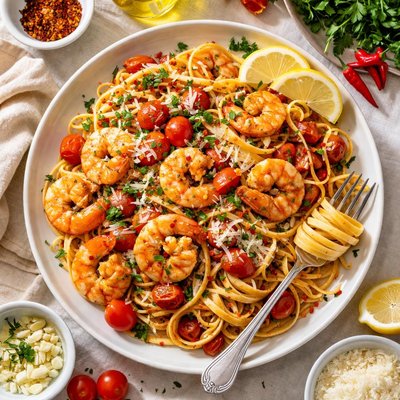 Image of Linguine with Spicy Shrimp Sauce