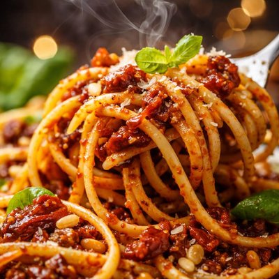 Image of Linguine with Sun Dried Tomato Pesto