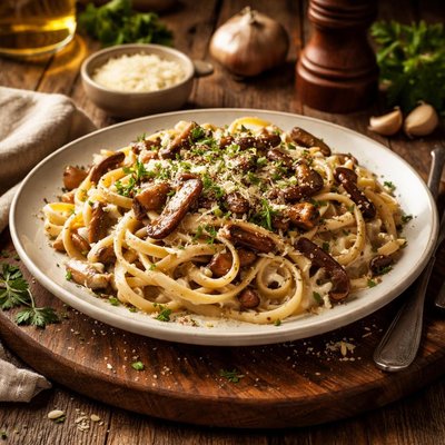 Image of Linguine with Wild Mushroom Alfredo