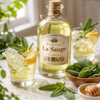 Image of Liqueur La Sauge Homemade Sage Liqueur