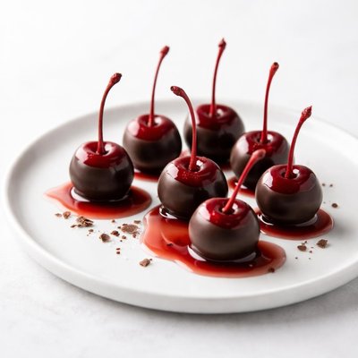 Image of Liqueur Soaked Chocolate Maraschino Cherries