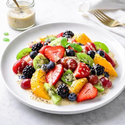 Image of Lite Fruit Salad with Honey Poppy Seed Dressing by Paula Deen