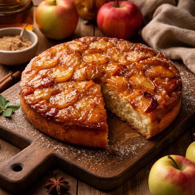 Image of Lithuanian Apple Upside Down Cake