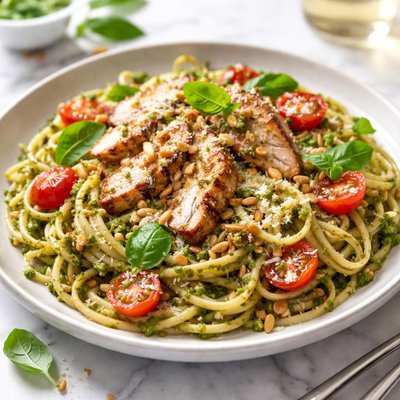 Image of Little Italy Linguine with Chicken Pesto and Pine Nuts
