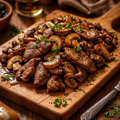Image of Liver with Mushrooms