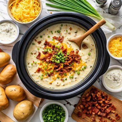 Image of Loaded Baked Potato Soup for Crockpot