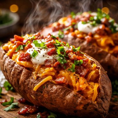 Image of Loaded Baked Sweet Potatoes