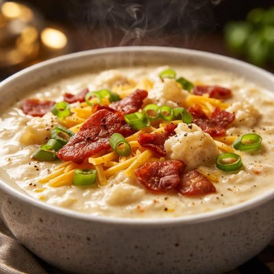 Image of Loaded Cream of Cauliflower Soup