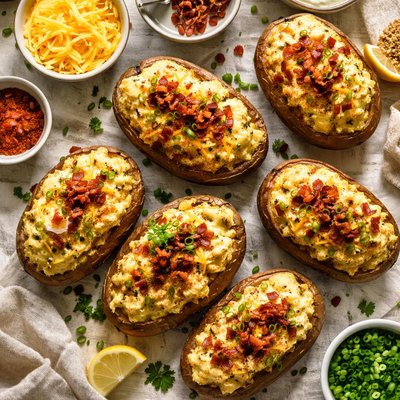 Image of Loaded Deviled Baked Potatoes