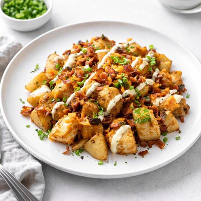 Image of Loaded Potato and Buffalo Chicken Casserole