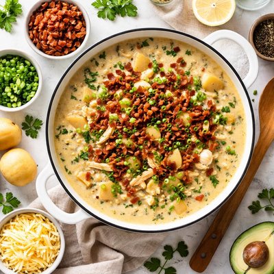 Image of Whole30 Loaded Potato Soup