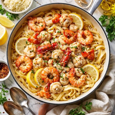 Image of Loaded Seafood Alfredo