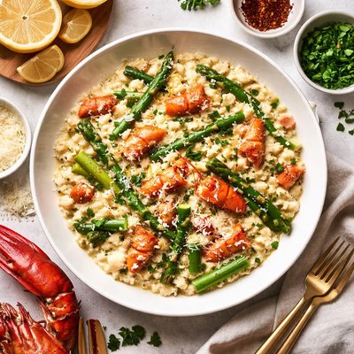 Image of Lobster and Asparagus Risotto